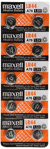 Maxell LR44 Batteries 10 Pack