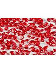 Diamond Confetti Table Decoration - Table Confetti 1000 Pieces - 12mm Large - Red
