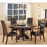 Modus Furniture Hudson Round X Base Dining Table, Mocha