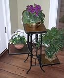 4D Concepts 3-Tier Plant Stand with Slate Top, Metal Slate