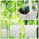 Organic Reusable Bamboo Tote Bags - 20 Pack - Size Large - Blank
