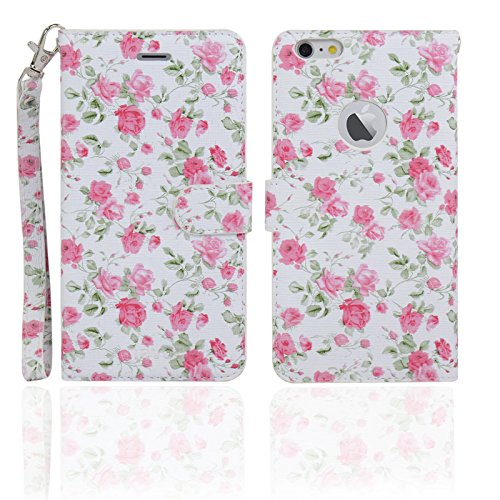 Navor Protective Flip Wallet Case for iPhone 6S Plus & iPhone 6 Plus [5.5 inch] - Rose (IP6PRO)