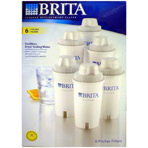 Brita 35557 Pitcher Replacement Filters, 6-Pack