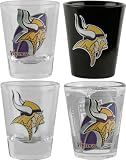 Minnesota Vikings 3D Logo Shot Glass Set