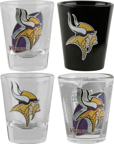 Minnesota Vikings 3D Logo Shot Glass Set