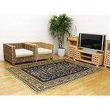 【数量限定お買得】 国産い草ラグカーペット 『ベネチア（総色）』 サイズ：約176x230cm カラー：ブラック(#1717110) 【送料無料】