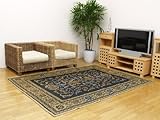 【数量限定お買得】 国産い草ラグカーペット 『ベネチア(総色)』 サイズ:約176x230cm カラー:ブラック(#1717110) 【送料無料】