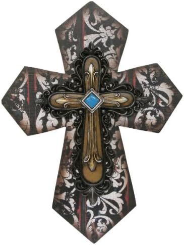 LL Home Fleur-de-lis Scrolls on Print Cross