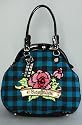 Betsey Johnson The Dome Tote in Blue Inked Up,Bags (Handbags/Totes) for Women