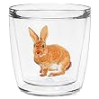 Rabbit (Amber) 12 oz Double-Old-Fashioned Insulated Beverage Tumbler, Clear