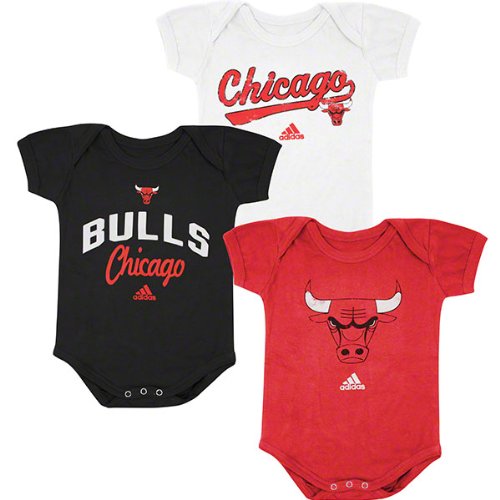 Chicago Bulls Newborn 3 Piece Creeper Set 3/6 Months at Amazon.com
