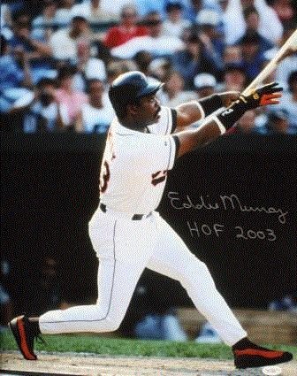 Autographed/Hand Signed 16 X 20 Eddie Murray Baltimore Orioles Photo- Jsa