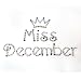 Newborn Infant Baby Girls Clothes DECEMBER Onesie TRUFFLES Birthday Girl 3M-18M