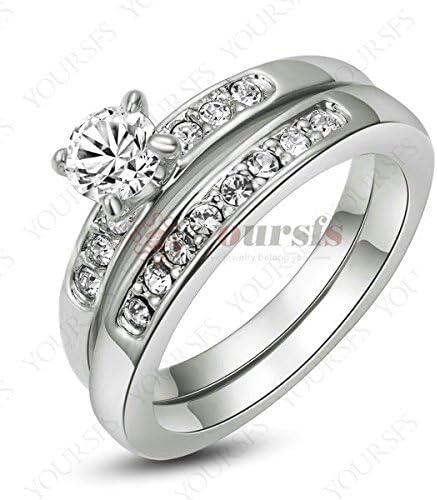 MasterGem Style Silvery 2 In 1 Fashion Women Ring 18K White Gold Plated Austrian Crystal Jewelry The Fault In Our Stars R6W14