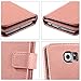 ULAK S6 Case, Galaxy S6 Case,Samsung Galaxy S6 Wallet Case, luxury Fashion Pu Leather Case Magnet Wallet Credit Card Holder Flip Cover Case Built-in 9 Card Slots Case for Samsung Galaxy S6, Coral Pink