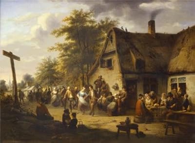The Perfect effect Canvas of oil painting 'Flemish Fair by Charles Venneman, 19th century' ,size: 10x14 inch / 25x34 cm ,this Best Price Art Decorative Prints on Canvas is fit for Wall art decoration and Home decor and Gifts