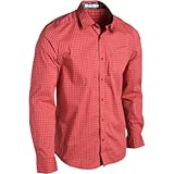 IMAGE OF Volcom - Checklist L/S Mens L/S Woven Shirt, Size: Large, Color: Lumber Jack Red