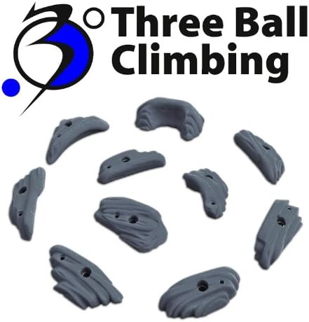 Gray Sandstone Style Rock Climbing Holds - 10 Pack w/ Hardware, TW79