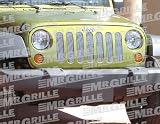 Fat Face (Wide Bar) Polished Finish Aluminum Billet Grille for the Jeep Wrangler JK