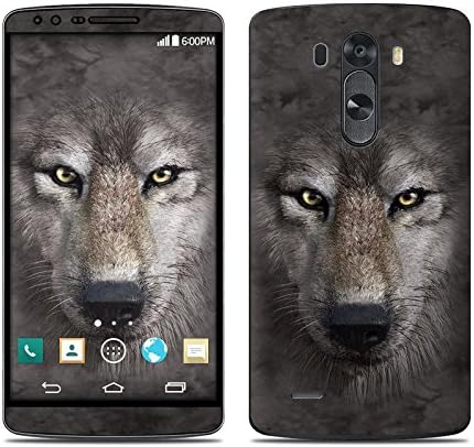 Grey Wolf Design Decal Skin Sticker for LG G3 D850 Cell Phone (Matte Satin)