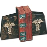 Black and Tan Marble Medical Marble Bookends