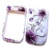 RIM BlackBerry Gemini Curve 8520 & 8530 (T-Mobile/ AT&T) Snap On Protector Hard Case Image Cover Artistic Purple Flowers