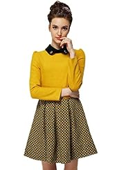 Long Sleeves Wool Party Dress 