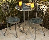 51hGL1P0vOL. SL160  Fleur   de   lis 3   piece Monogram Bistro Set, SET, OIL RUBBED BRNZ