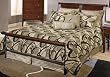 Mid-town Bed Set Queen Merlot/gunmetal