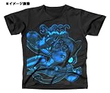 [予約商品]EXIT TUNES イラストレーター獅子猿　supernovaＴシャツ　ブラック/イラストブルー：Ｍサイズ
