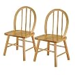 2 Kids Windsor Chairs w/ Natural Finish By Winsome Furniture