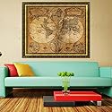 Sannysis Vintage Style Retro Cloth Poster Globe Old World Nautical Map Gifts