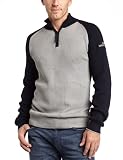 Nautica Mens Trail Blazer Half Zip Sweater, Ash Heather, Large