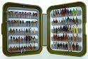 fly fishing tackle fly box and 100 trout flies