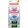MAXELL 567639 CAMCORDER DVD-RS WITH JEWEL CASES (MULTICOLOR 5 PK)