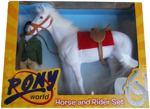 Horses - Horse & Rider Set - WHITE - Pony World [Toy]