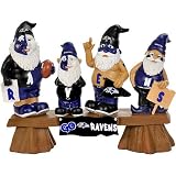 Team Beans Baltimore Ravens Fan Bench Gnome Set