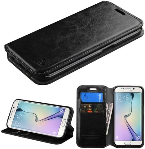Galaxy S6 Edge Data Cable Case Wallet (black) Bundle - 2 items