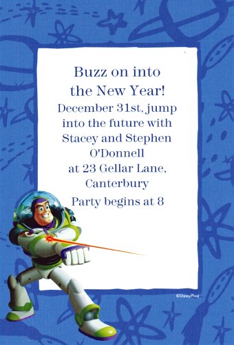 Buzz Lightyear Custom Printed Invitations 10ct [Toy] [Toy]