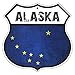 ALASKA State Province Flag Novelty Highway Vintage Retro Wall DÃ©cor Shield Metal Aluminum Sign