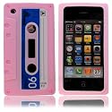 New Retro iPHONE 3G 3Gs Cassette Tape Case Cover LIGHT PINK By V Direct Accessories