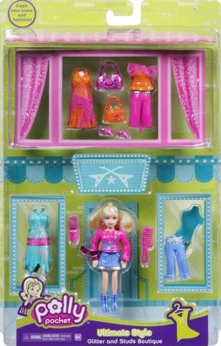 POLLY POCKET Ultimate Style GLITTER AND STUDS BOUTIQUE Playset