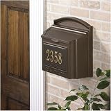 Whitehall Wall Mount French Bronze Locking Mailbox 16138