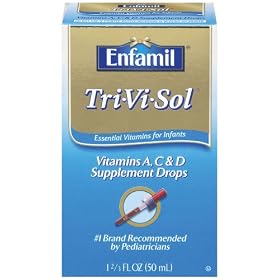 Tri-Vi-Sol Vitamins A, D & C Supplement Drops for Infants, 50ml Bottles
