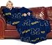 Michigan Wolverines Adult Comfy Throw Blanket with Sleeves