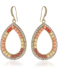 Sparkling Sage Open Teardrop Dangle Earrings