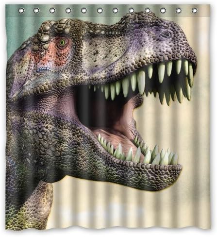 66"(Width)x 72"(Height) Special Design Terror Dinosaur Art Waterproof Bathroom Shower Curtain,Bathroom decor