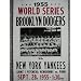 Brooklyn Dodgers New York Yankees World Series Poster