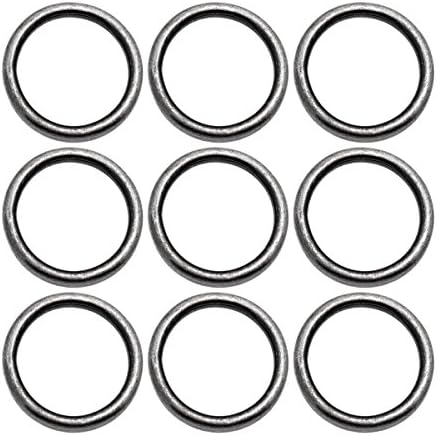 1 & 1/4" (32mm) Thick Walled Unibody Antique Silver Metal O Ring (1 1/4" (12 Pcs))