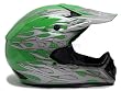 Adult Green Flame Dirt Bike ATV MX Dirt Bike Motocross MX Off-road Helmet DOT (Medium)